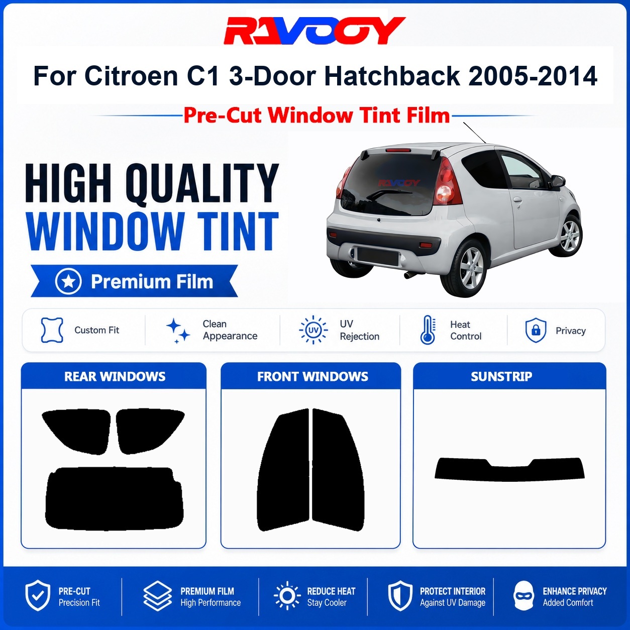 Citroen C1 3 Kapılı Hatchback  - Privacy Screen Protector incelemesi ve fiyatı
